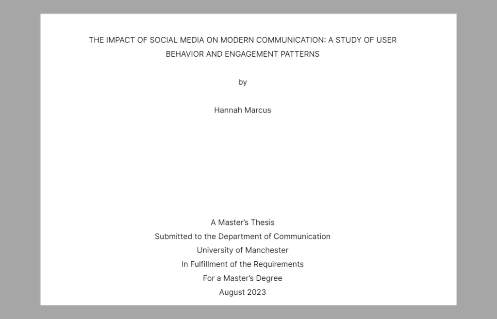 Thesis & Dissertation Title Page 